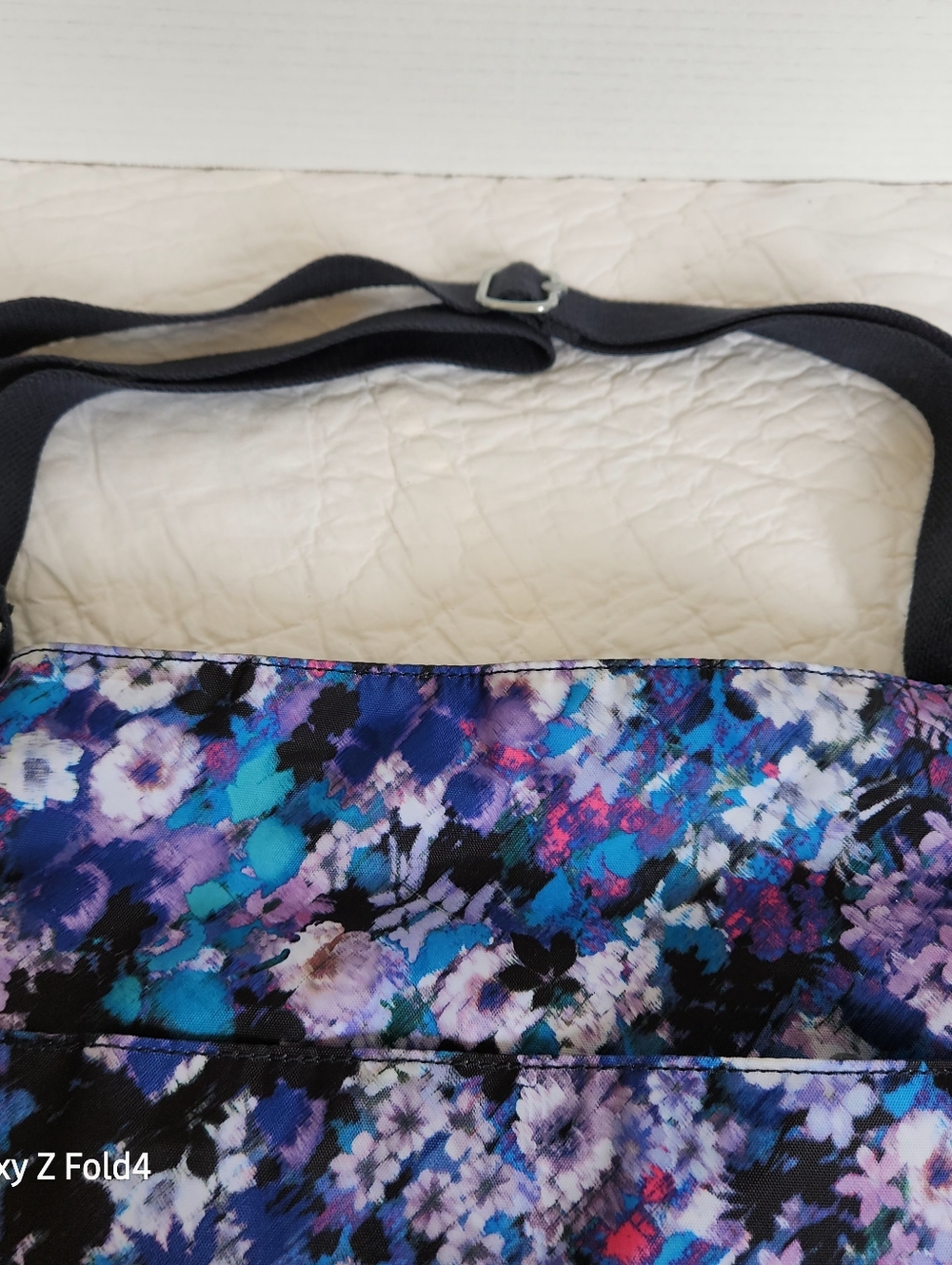 Kipling Floral Crossbody in Blue, Purple & Teal - Picture 6 of 12